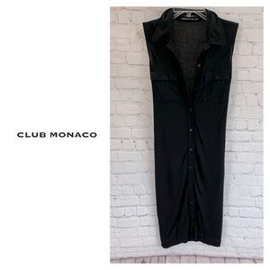Club Monaco Sleeveless Button Up Dress
